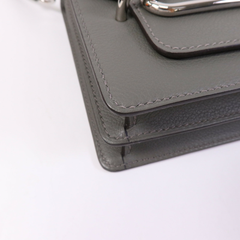 HERMES Evercolor皮革Roulis Mini銀扣肩背袋Giris Meyer-11