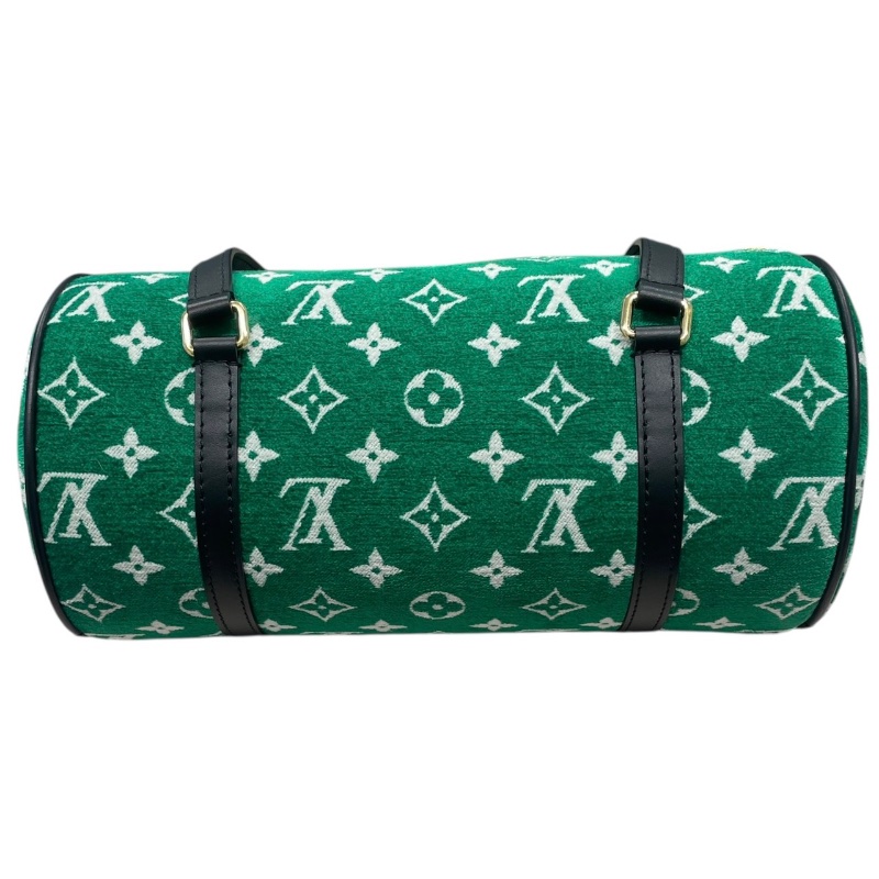 LOUIS VUITTON 路易威登 M46206 PAPILLON 巴比龍 植絨老花 綠色 金釦-1