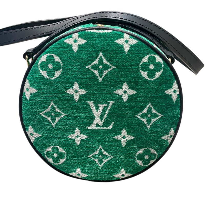 LOUIS VUITTON 路易威登 M46206 PAPILLON 巴比龍 植絨老花 綠色 金釦-3