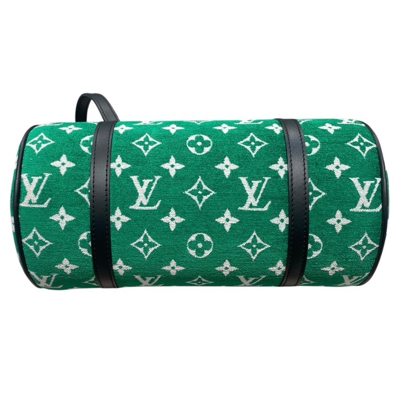 LOUIS VUITTON 路易威登 M46206 PAPILLON 巴比龍 植絨老花 綠色 金釦-4