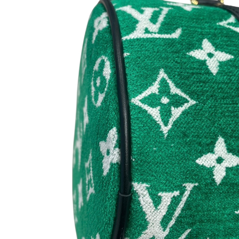 LOUIS VUITTON 路易威登 M46206 PAPILLON 巴比龍 植絨老花 綠色 金釦-5