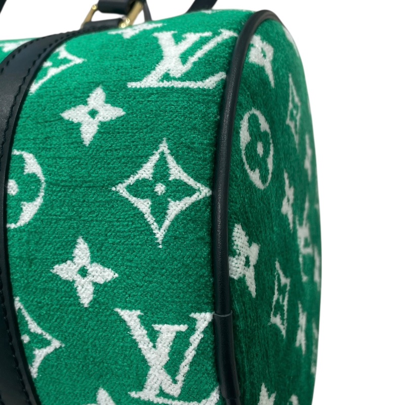 LOUIS VUITTON 路易威登 M46206 PAPILLON 巴比龍 植絨老花 綠色 金釦-6