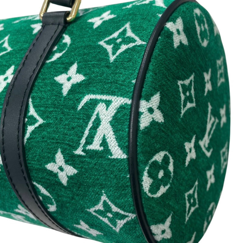 LOUIS VUITTON 路易威登 M46206 PAPILLON 巴比龍 植絨老花 綠色 金釦-8