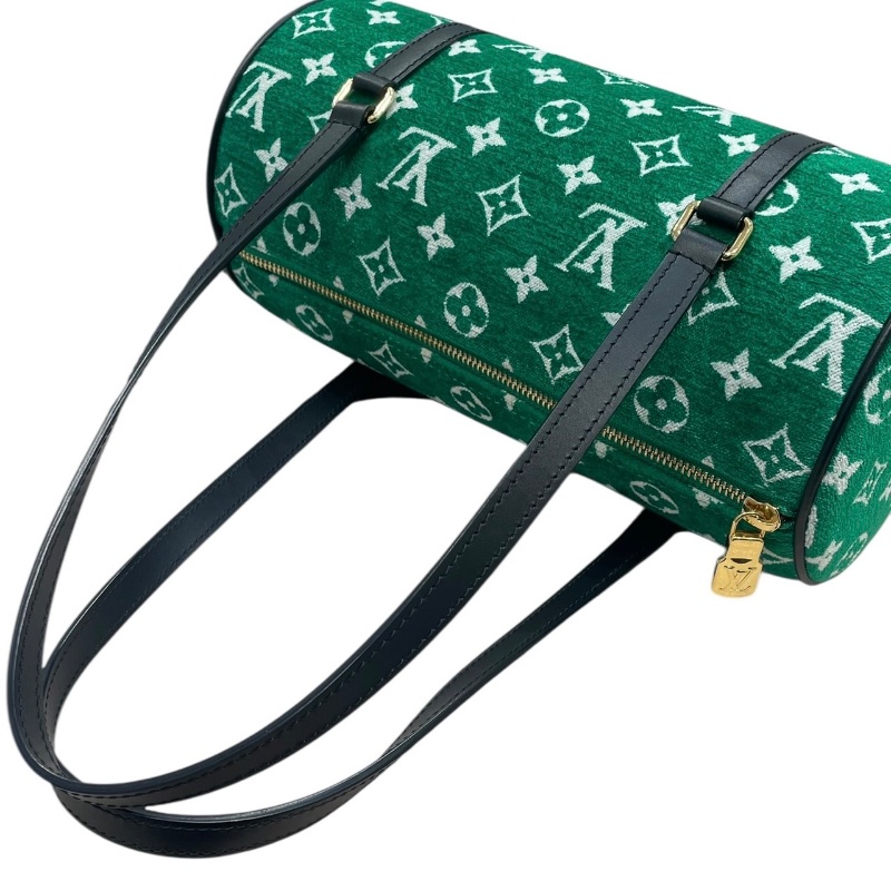LOUIS VUITTON 路易威登 M46206 PAPILLON 巴比龍 植絨老花 綠色 金釦-9