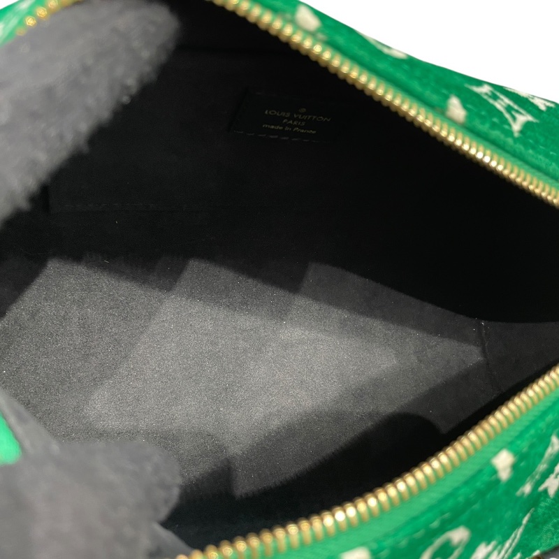 LOUIS VUITTON 路易威登 M46206 PAPILLON 巴比龍 植絨老花 綠色 金釦-12