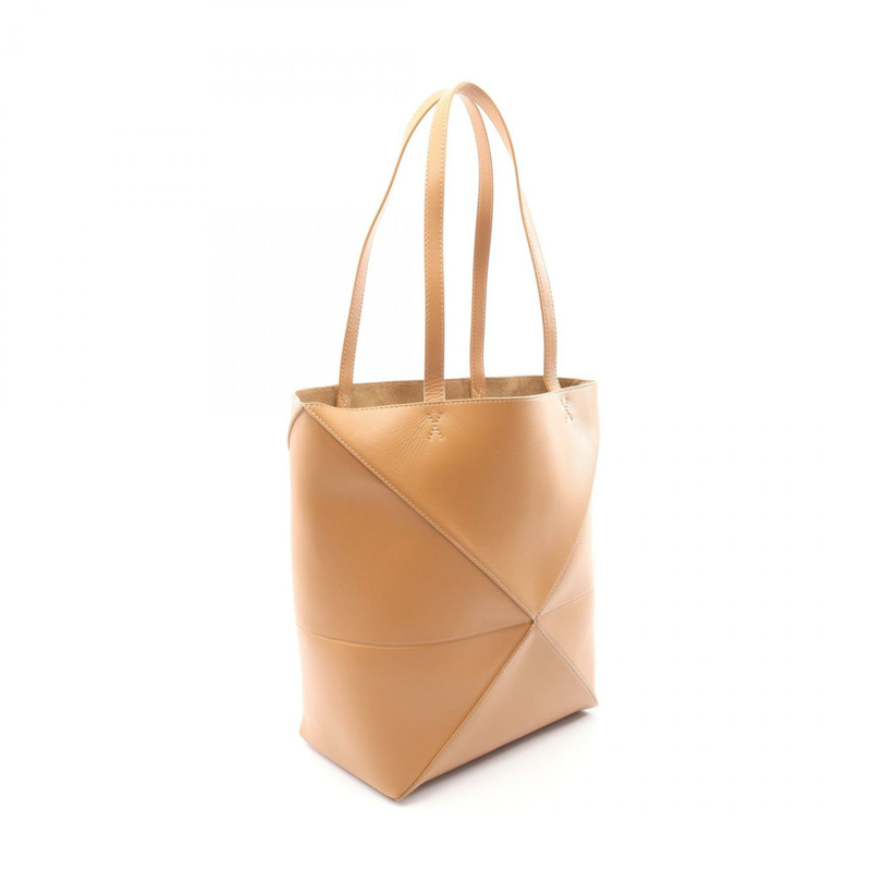 LOEWE PUZZLE TOTE 中型單肩包 A657G50X01 皮革棕色二手女款-1