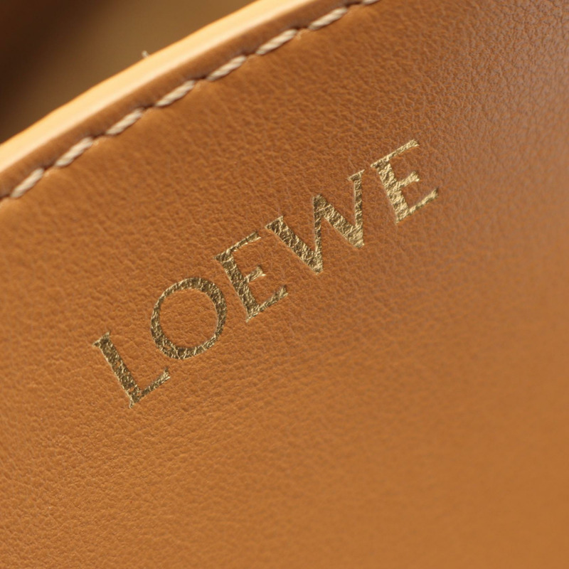 LOEWE PUZZLE TOTE 中型單肩包 A657G50X01 皮革棕色二手女款-3