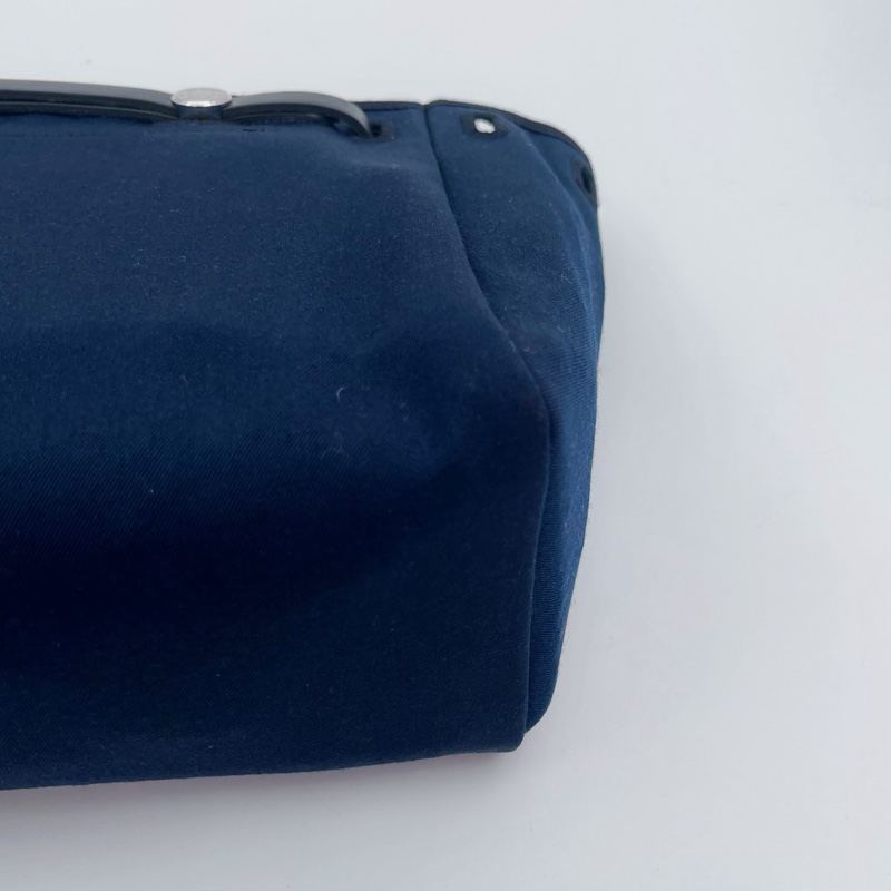 「JL精品代購」愛馬仕黑/深藍色herbag cabas帆布拼皮手提單肩托特包-17