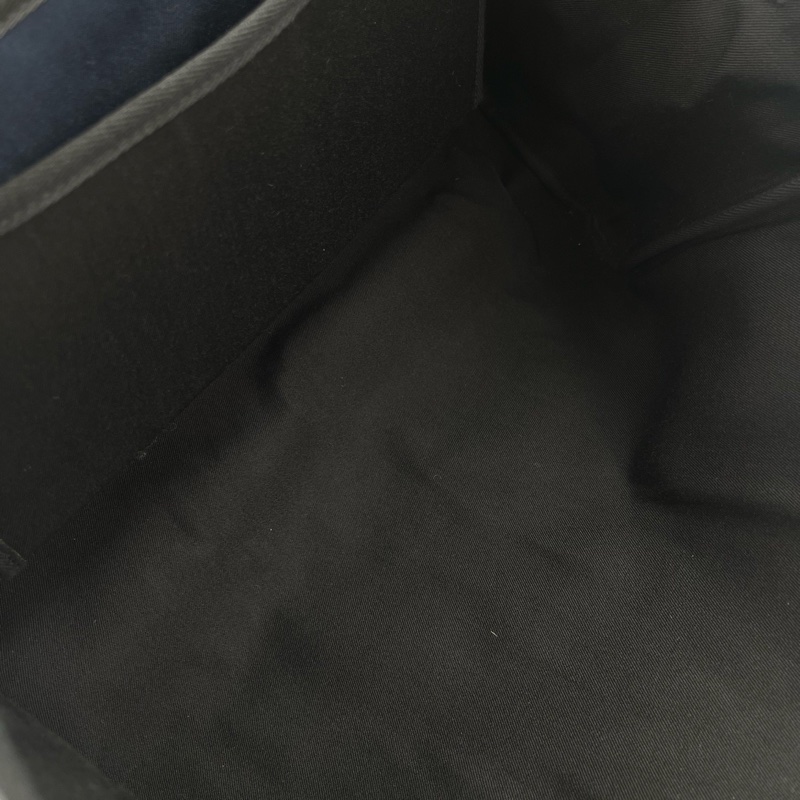 「JL精品代購」愛馬仕黑/深藍色herbag cabas帆布拼皮手提單肩托特包-29