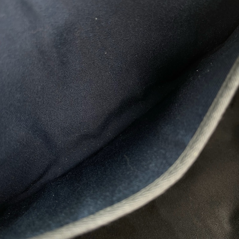 「JL精品代購」愛馬仕黑/深藍色herbag cabas帆布拼皮手提單肩托特包-30