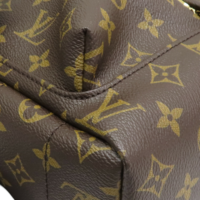 棕色 原花 帆布 Palm Springs MM 後背包【LOUIS VUITTON LV 路易威登】 M44874-12