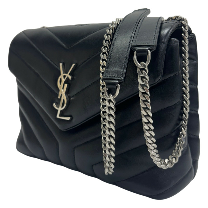 黑色 皮革 Loulou Small 肩背包【SAINT LAURENT YSL 聖羅蘭】 494699-1