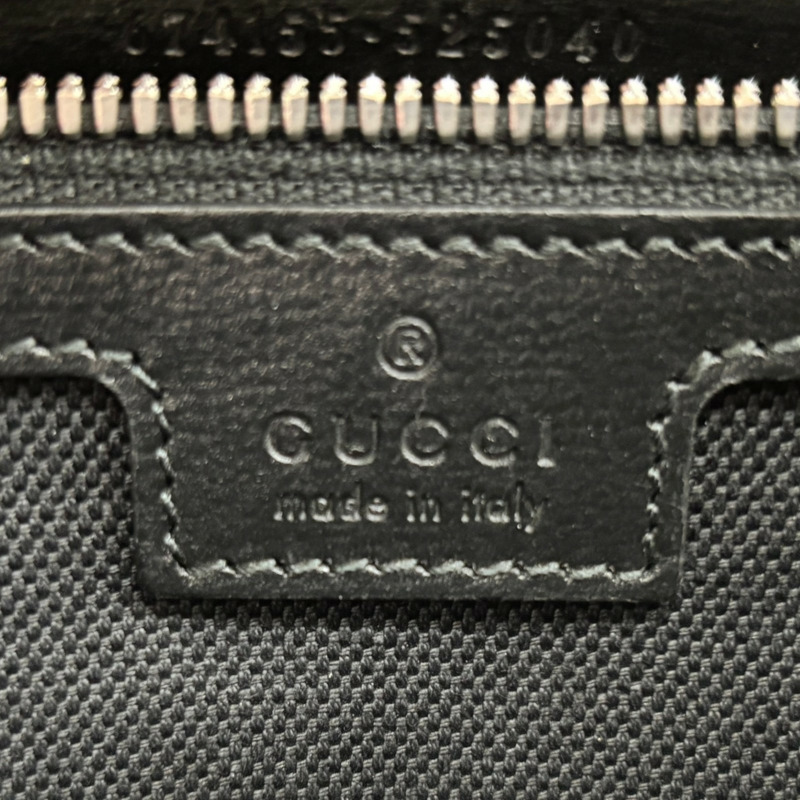 黑色 GG Supreme 帆布 Interlocking G 中型手提包 兩用包【GUCCI 古馳】 674155-5