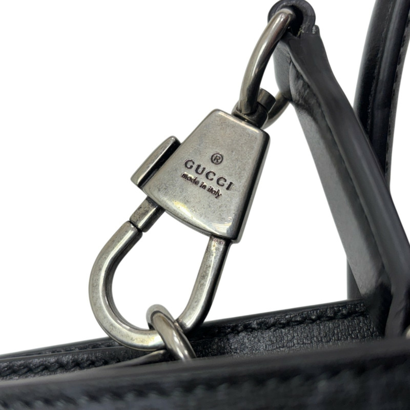 黑色 GG Supreme 帆布 Interlocking G 中型手提包 兩用包【GUCCI 古馳】 674155-9