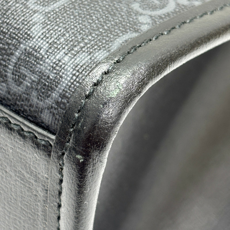 黑色 GG Supreme 帆布 Interlocking G 中型手提包 兩用包【GUCCI 古馳】 674155-10