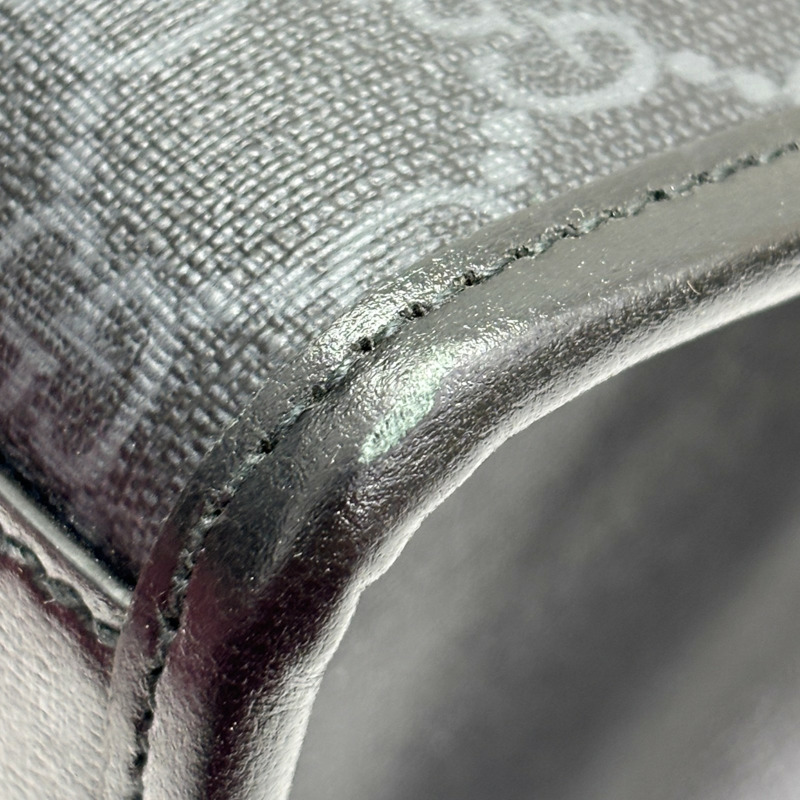 黑色 GG Supreme 帆布 Interlocking G 中型手提包 兩用包【GUCCI 古馳】 674155-12