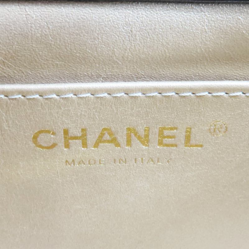 黑色 菱格紋 羊皮 Mini Flap 肩背包【CHANEL 香奈兒】 AS3368-5