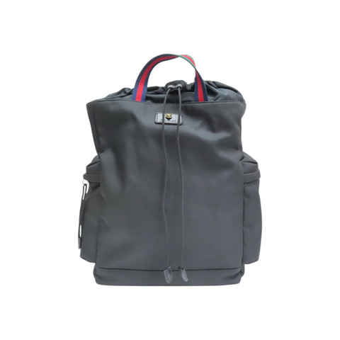 黑色 帆布 尼龍 Sherry Line 後背包【GUCCI 古馳】 450979