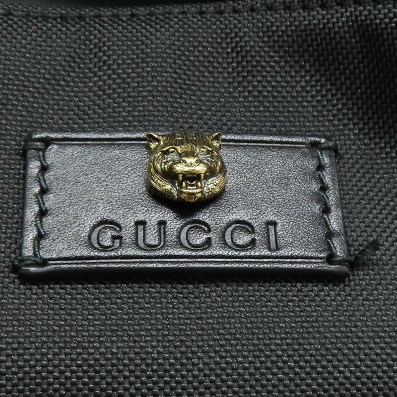 黑色 帆布 尼龍 Sherry Line 後背包【GUCCI 古馳】 450979-7