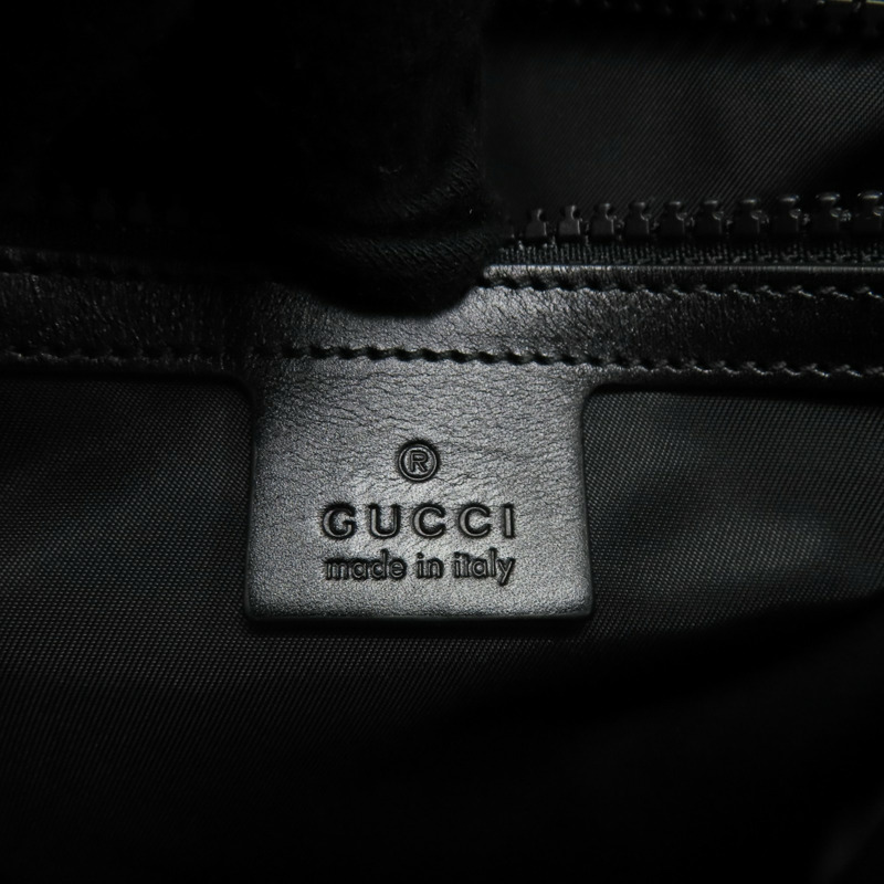黑色 帆布 尼龍 Sherry Line 後背包【GUCCI 古馳】 450979-8