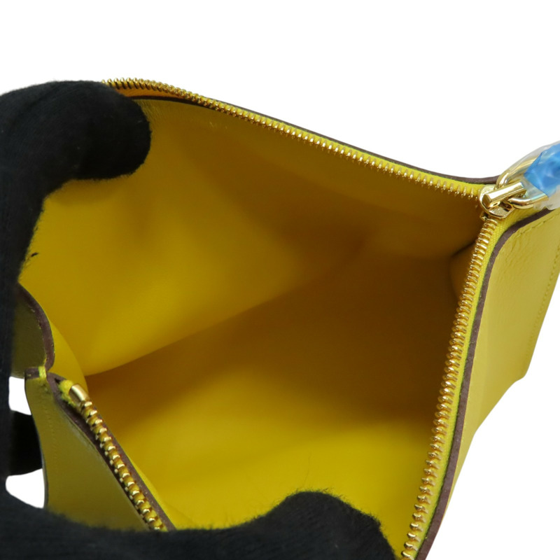 那不勒斯黃 Evercolor牛皮 Zipengo Chaine d'Ancre PM 手拿包 B刻 金扣【HERMES 愛馬仕】 H084326CK-4