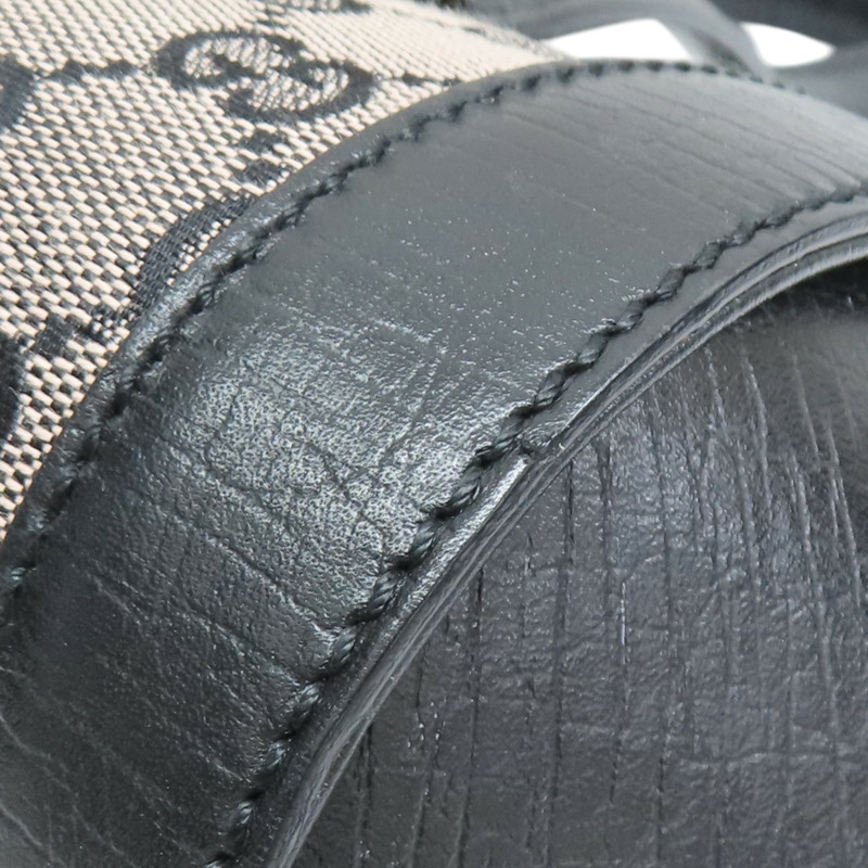 黑色 GG 帆布 Bamboo Bullet 手提包【GUCCI 古馳】 111713-12