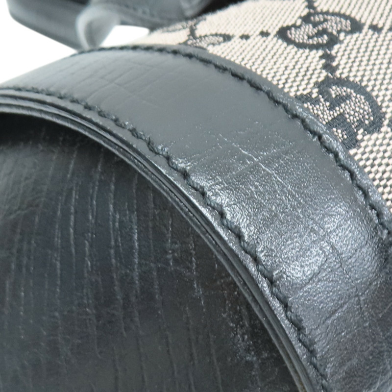 黑色 GG 帆布 Bamboo Bullet 手提包【GUCCI 古馳】 111713-13