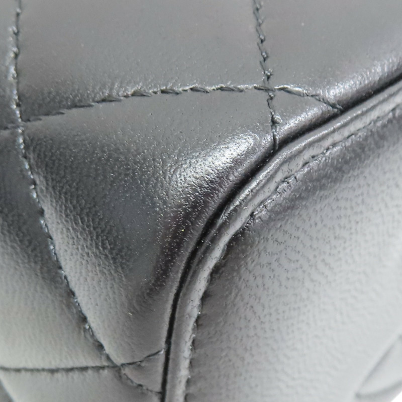 黑色 菱格紋 羊皮 Vanity Case 化妝 鍊帶 肩背包【CHANEL 香奈兒】 AP2199-11