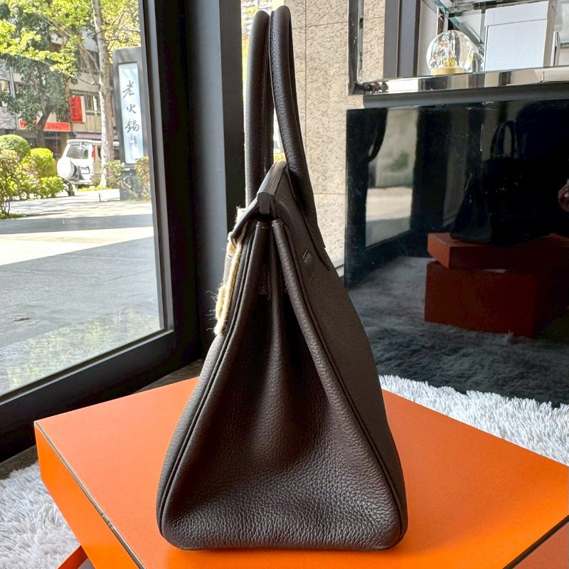 Hermes Birkin 30 新色 T3棗棕色 togo皮 銀釦 柏金包 K刻 台灣購證-1