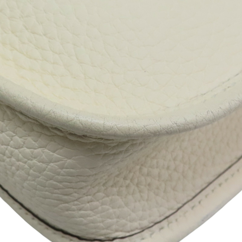 奶油白 Clemence牛皮 Evelyne Mini 肩背包 Z刻 銀扣【HERMES 愛馬仕】 H069426CK-8