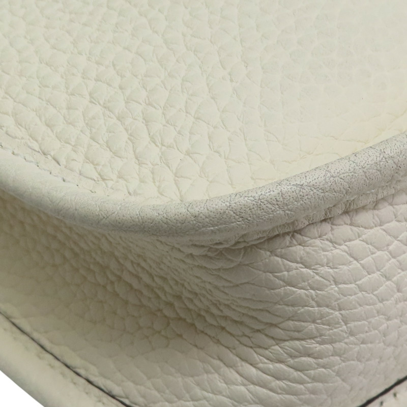奶油白 Clemence牛皮 Evelyne Mini 肩背包 Z刻 銀扣【HERMES 愛馬仕】 H069426CK-9