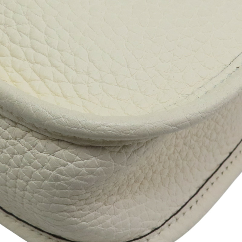 奶油白 Clemence牛皮 Evelyne Mini 肩背包 Z刻 銀扣【HERMES 愛馬仕】 H069426CK-10