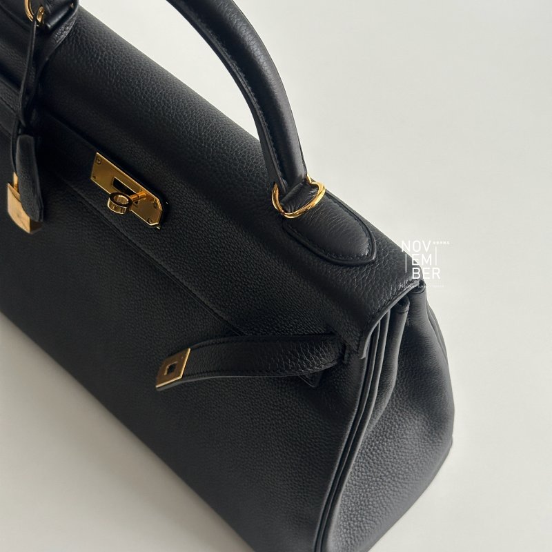 98新✨ Hermès 愛馬仕 Kelly 32 黑色金釦-4