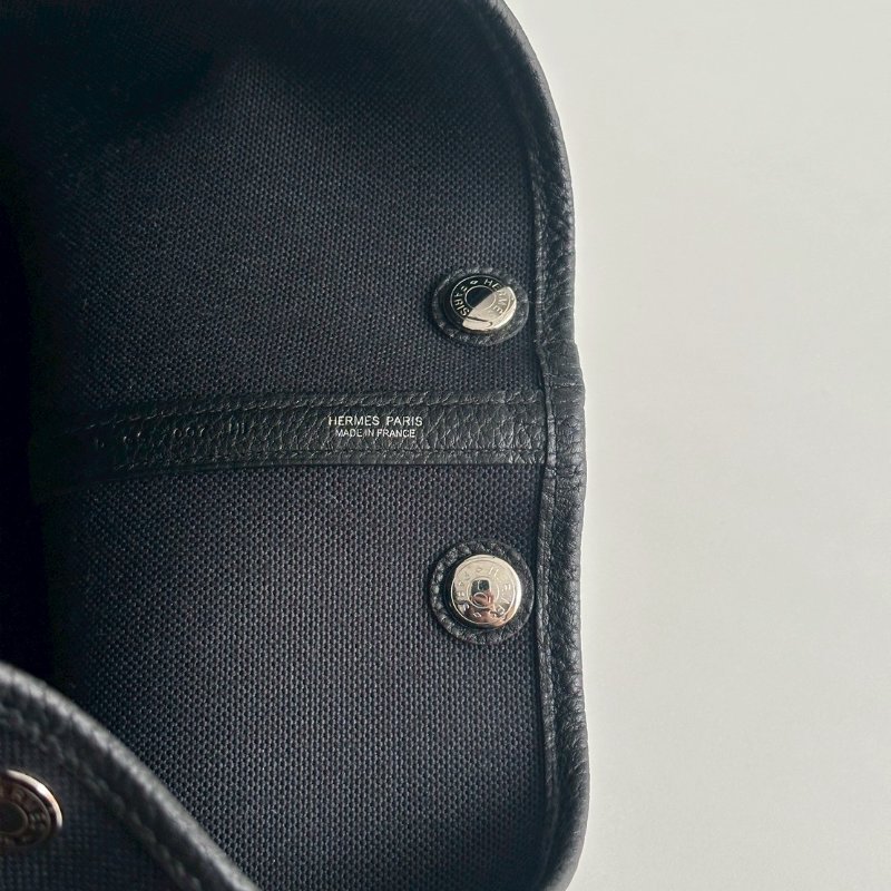 閒置新🫰🏻有購證🙌🏻 Hermès 愛馬仕 Garden Party 30 帆布黑-8
