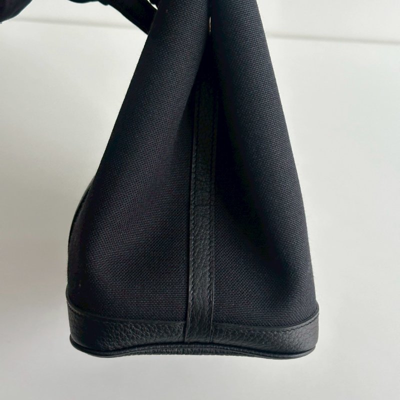 閒置新🫰🏻有購證🙌🏻 Hermès 愛馬仕 Garden Party 30 帆布黑-9