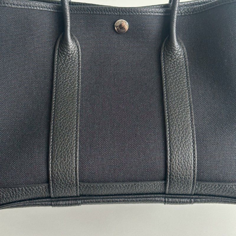 閒置新🫰🏻有購證🙌🏻 Hermès 愛馬仕 Garden Party 30 帆布黑-11