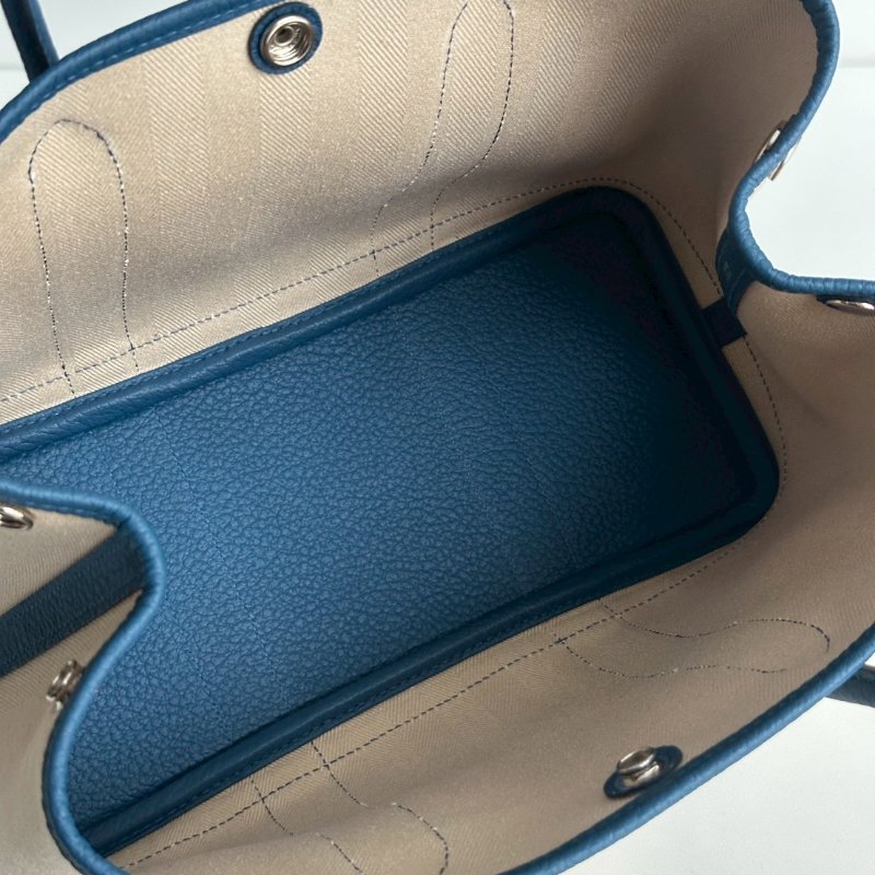閒置新🫰🏻 Hermès 愛馬仕 Garden Party 30 白拼藍-6