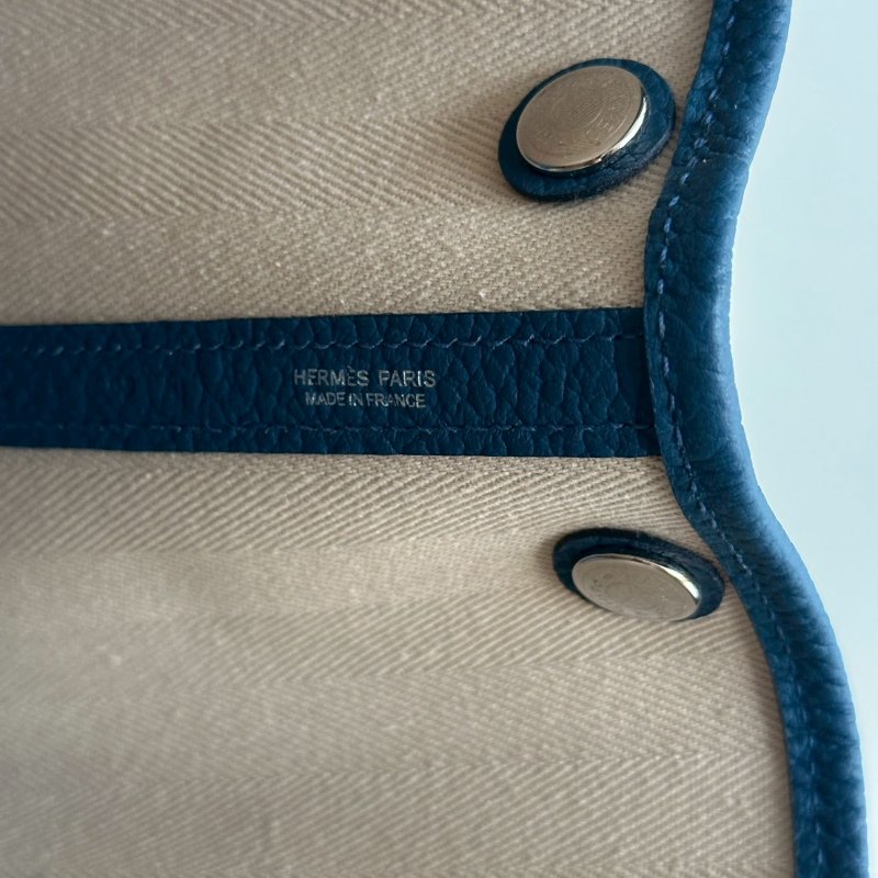 閒置新🫰🏻 Hermès 愛馬仕 Garden Party 30 白拼藍-7