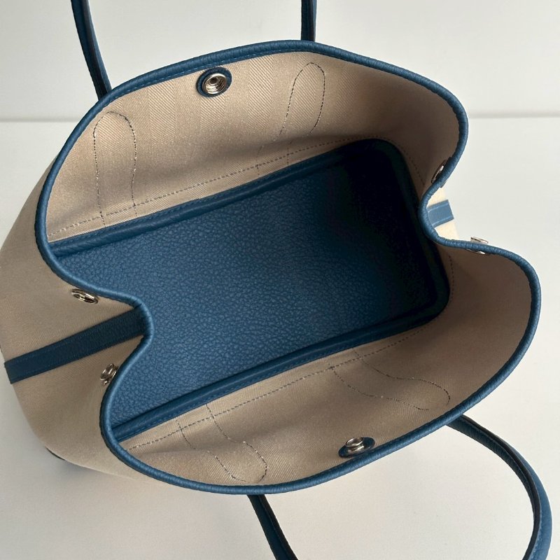 閒置新🫰🏻 Hermès 愛馬仕 Garden Party 30 白拼藍-10