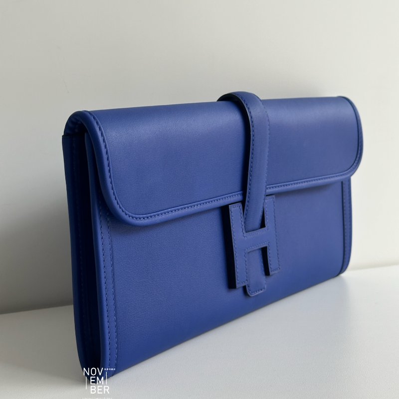 98新✨ 有購證🙌🏻 Hermès 愛馬仕 Jige 手拿包 電光藍-1