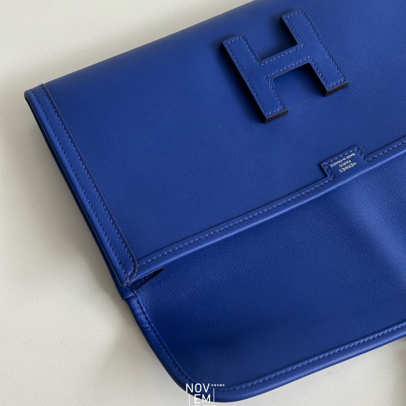 98新✨ 有購證🙌🏻 Hermès 愛馬仕 Jige 手拿包 電光藍-3