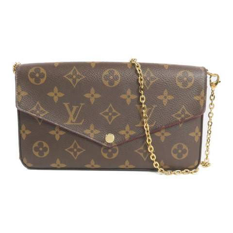 LOUIS VUITTON Monogram Pochette Felicie金扣鏈帶肩背袋