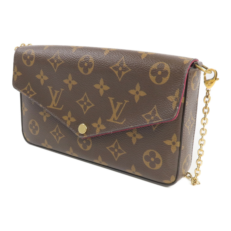 LOUIS VUITTON Monogram Pochette Felicie金扣鏈帶肩背袋-2
