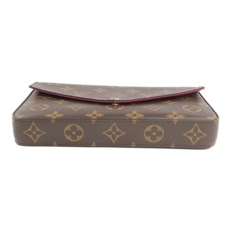 LOUIS VUITTON Monogram Pochette Felicie金扣鏈帶肩背袋-4