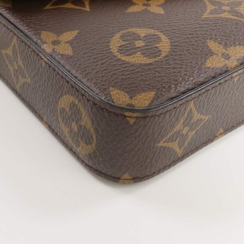 LOUIS VUITTON Monogram Pochette Felicie金扣鏈帶肩背袋-7