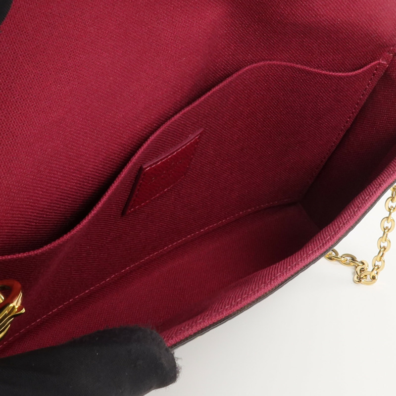 LOUIS VUITTON Monogram Pochette Felicie金扣鏈帶肩背袋-12