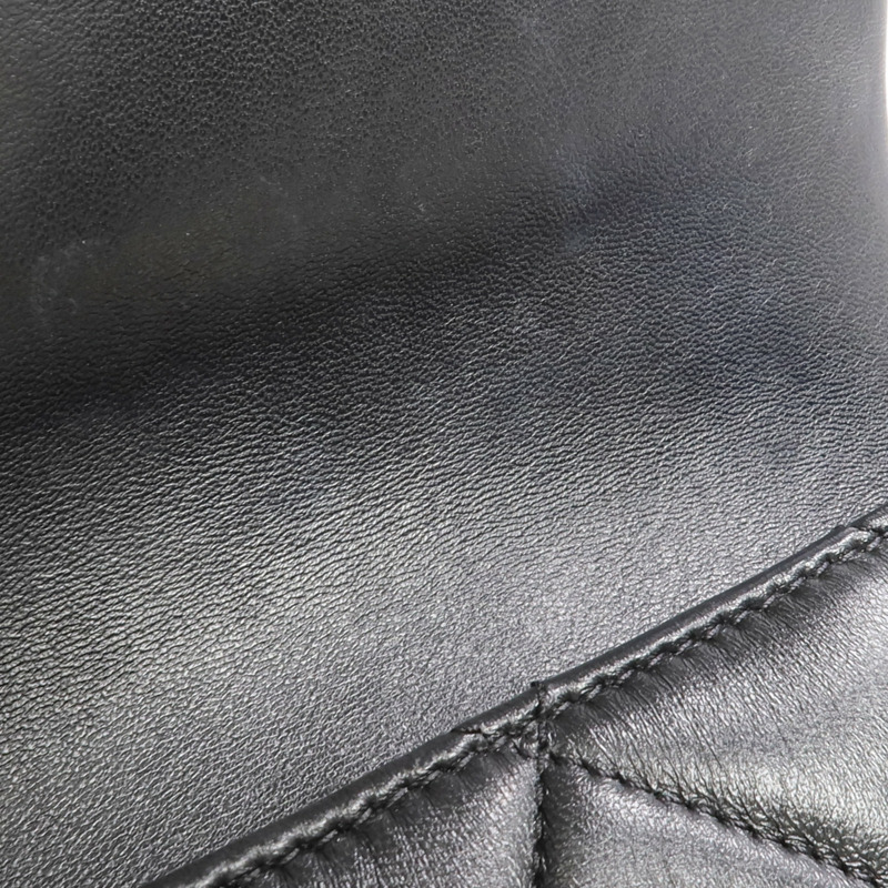 CHANEL 羊皮皮革Chain Shoulder金扣鏈帶肩背袋-12