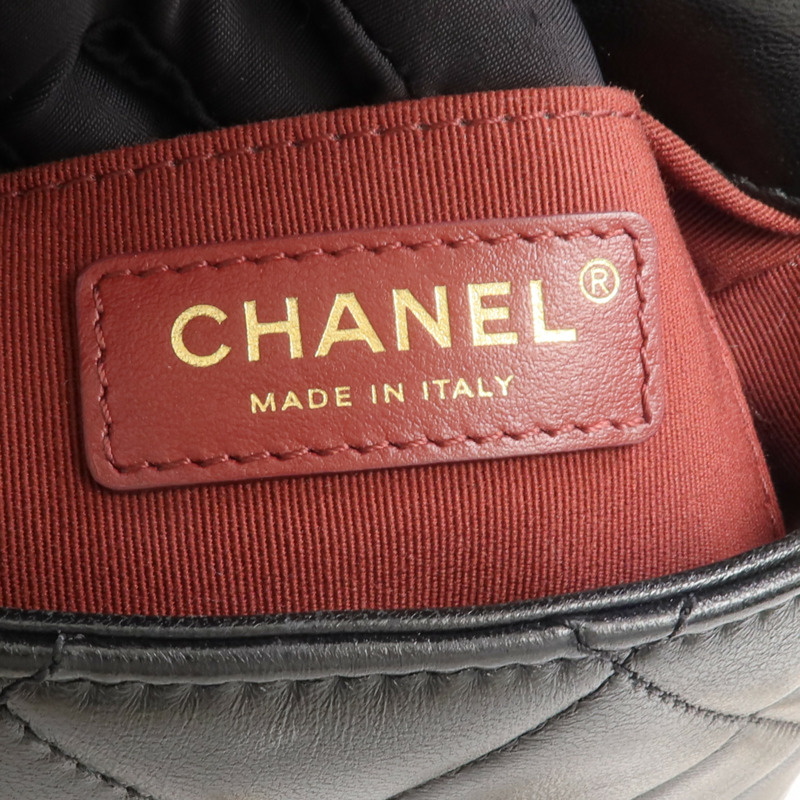 CHANEL 羊皮皮革Chain Shoulder金扣鏈帶肩背袋-14