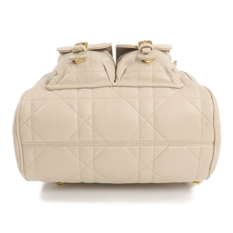 Dior 羊皮皮革Caro Backpack金扣背包-4