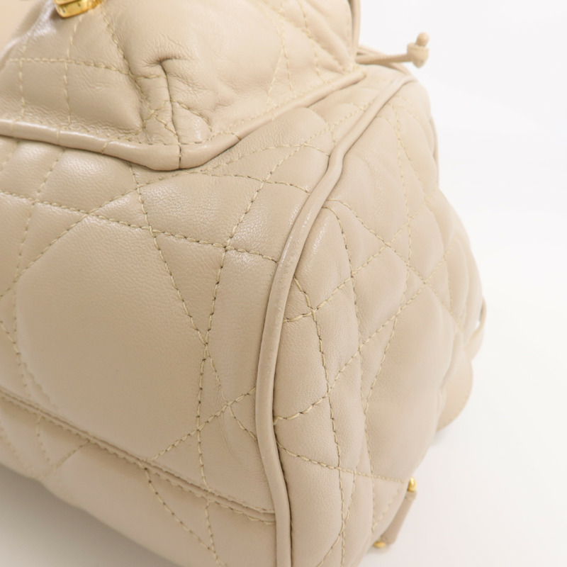 Dior 羊皮皮革Caro Backpack金扣背包-5